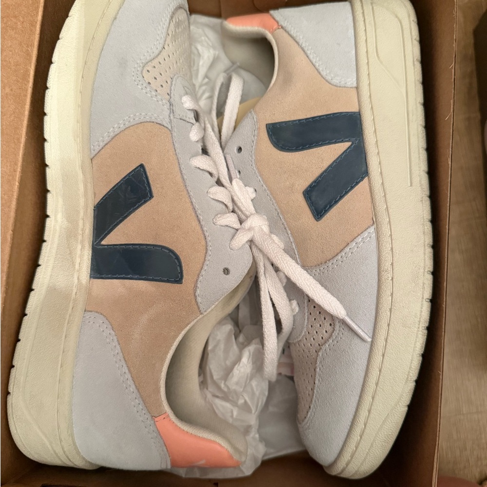 Veja V-10 Suede Multicolor Sneakers